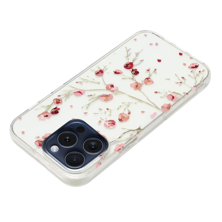 For iPhone 16 Pro Colorful Painting Pattern TPU Phone Case(Red Flowers) - iPhone 16 Pro Cases by PMC Jewellery | Online Shopping South Africa | PMC Jewellery | Buy Now Pay Later Mobicred