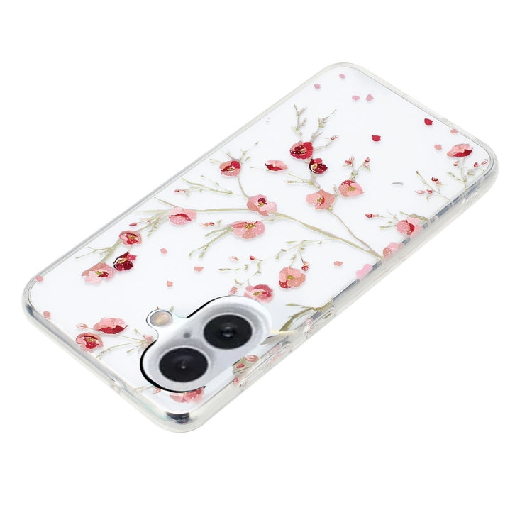 For iPhone 16 Plus Colorful Painting Pattern TPU Phone Case(Red Flowers) - iPhone 16 Plus Cases by PMC Jewellery | Online Shopping South Africa | PMC Jewellery | Buy Now Pay Later Mobicred