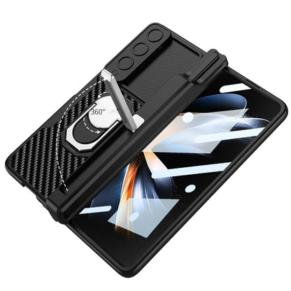 For Samsung Galaxy Z Fold4 GKK Integrated Magnetic Armor Full Coverage Phone Case(Carbon Fibre) - Galaxy Z Fold4 5G Cases by GKK | Online Shopping South Africa | PMC Jewellery | Buy Now Pay Later Mobicred