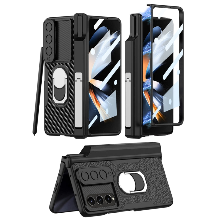 For Samsung Galaxy Z Fold4 GKK Integrated Magnetic Armor Full Coverage Phone Case(Brushed Texture) - Galaxy Z Fold4 5G Cases by GKK | Online Shopping South Africa | PMC Jewellery | Buy Now Pay Later Mobicred