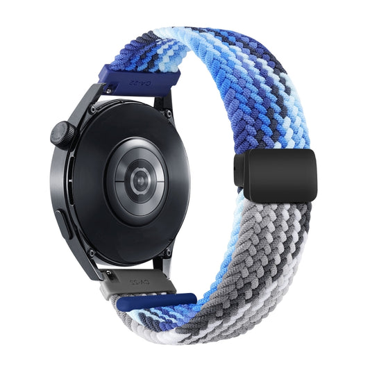 18mm Two-color Magnetic Braided Nylon Watch Band(Blueberry Black Chocolate) - 20mm Bands by PMC Jewellery | Online Shopping South Africa | PMC Jewellery