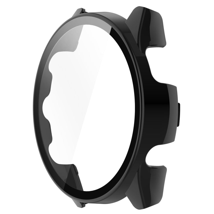 For Garmin Forerunner 165 / 165 Music PC + Tempered Film Integrated Watch Protective Case(Black) - Watch Cases by PMC Jewellery | Online Shopping South Africa | PMC Jewellery