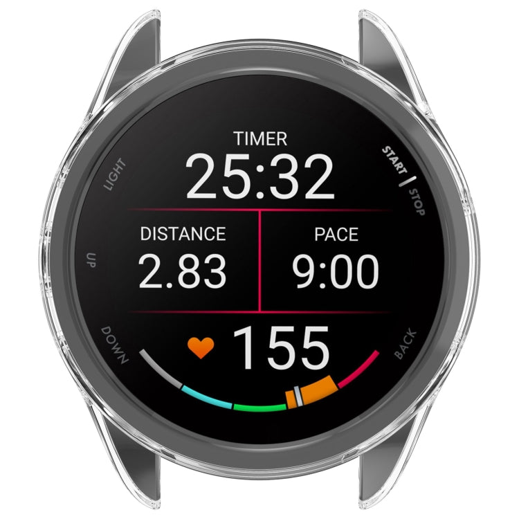 For Garmin Forerunner 165 / 165 Music Half Pack Hollow TPU Watch Protective Case(Transparent) - Watch Cases by PMC TechLife | Online Shopping South Africa | PMC TechLife