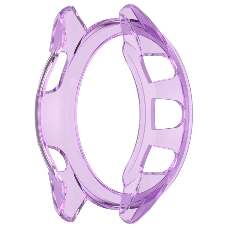 For Garmin Forerunner 165 / 165 Music Half Pack Hollow TPU Watch Protective Case(Transparent Purple) - Watch Cases by PMC Jewellery | Online Shopping South Africa | PMC Jewellery