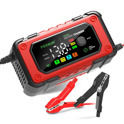 FOXSUR 7A 12V Car / Motorcycle Smart Battery Charger, Plug Type:US Plug(Red) - Battery Charger by FOXSUR | Online Shopping South Africa | PMC Jewellery | Buy Now Pay Later Mobicred