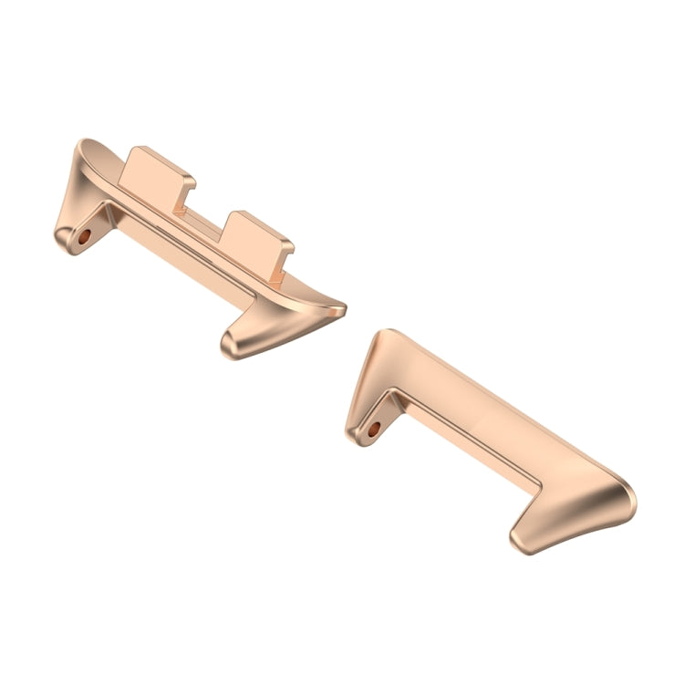 For Honor Band 9 1 Pair Stainless Steel Metal Watch Band Connector(Rose Gold) - Other Accessories by PMC TechLife | Online Shopping South Africa | PMC TechLife