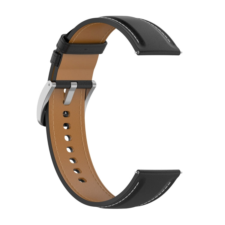 For Xiaomi Watch 2 22mm Genuine Leather Watch Band(Black) - Watch Bands by PMC Jewellery | Online Shopping South Africa | PMC Jewellery