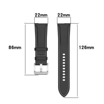 For Xiaomi Watch 2 22mm Genuine Leather Watch Band(Red) - Watch Bands by PMC Jewellery | Online Shopping South Africa | PMC Jewellery