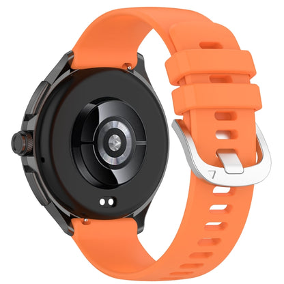 For Xiaomi Watch 2 Liquid Glossy Silver Buckle Silicone Watch Band(Orange) - Watch Bands by PMC Jewellery | Online Shopping South Africa | PMC Jewellery