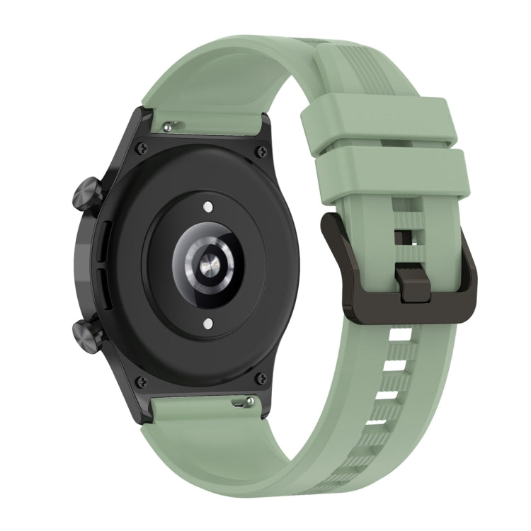 For Honor Watch GS 4 Striped Stainless Steel Buckle Silicone Watch Band(Green) - Watch Bands by PMC TechLife | Online Shopping South Africa | PMC TechLife