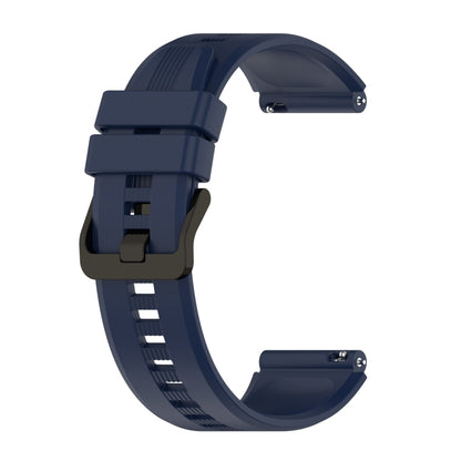 For Honor Watch GS 4 Striped Stainless Steel Buckle Silicone Watch Band(Midnight Blue) - Watch Bands by PMC Jewellery | Online Shopping South Africa | PMC Jewellery