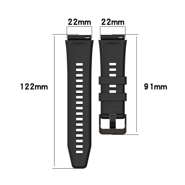 For Honor Watch GS 4 Striped Stainless Steel Buckle Silicone Watch Band(Dark Grey) - Watch Bands by PMC TechLife | Online Shopping South Africa | PMC TechLife