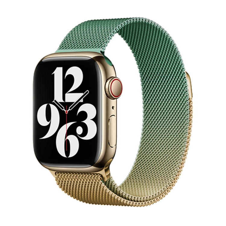 For Apple Watch Ultra 49mm Milan Gradient Loop Magnetic Buckle Watch Band(Gold Violet) - Watch Bands by PMC TechLife | Online Shopping South Africa | PMC TechLife