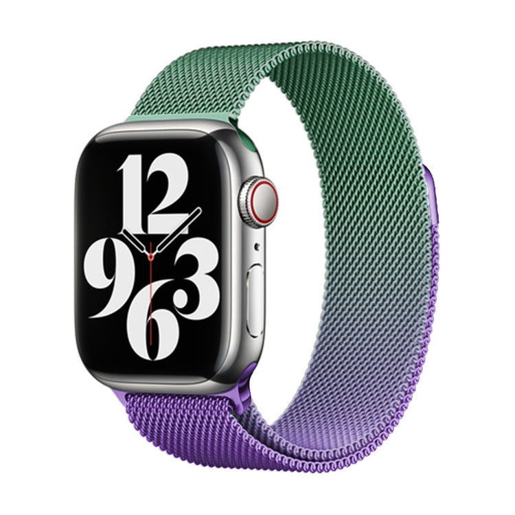For Apple Watch Series 8 45mm Milan Gradient Loop Magnetic Buckle Watch Band(Violet Orchid) - Watch Bands by PMC TechLife | Online Shopping South Africa | PMC TechLife