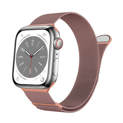 For Apple Watch Ultra 2 49mm Two Color Milanese Loop Magnetic Watch Band(Pink Orange) - Watch Bands by PMC Jewellery | Online Shopping South Africa | PMC Jewellery