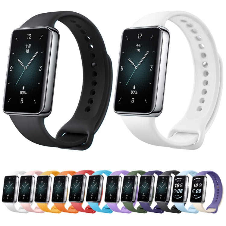 For Honor Band 9 Solid Color Silicone Watch Band(Purple) - Watch Bands by PMC TechLife | Online Shopping South Africa | PMC TechLife