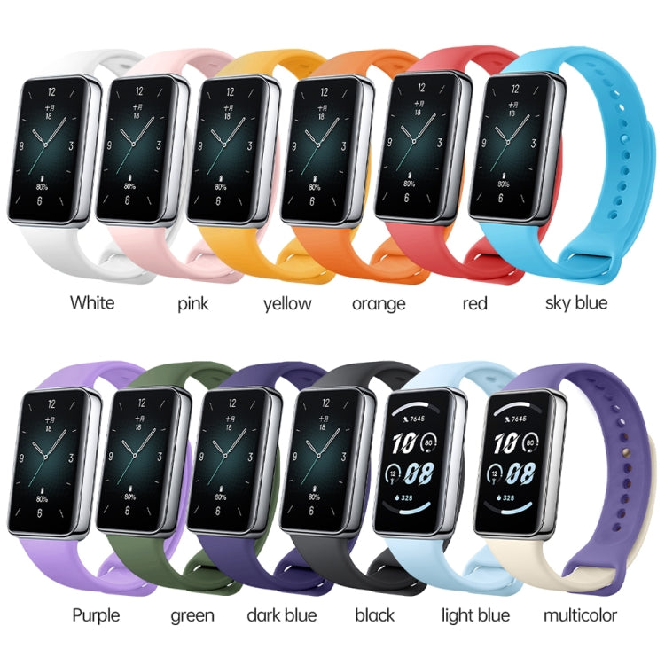 For Honor Band 9 Solid Color Silicone Watch Band(Black) - Watch Bands by PMC TechLife | Online Shopping South Africa | PMC TechLife