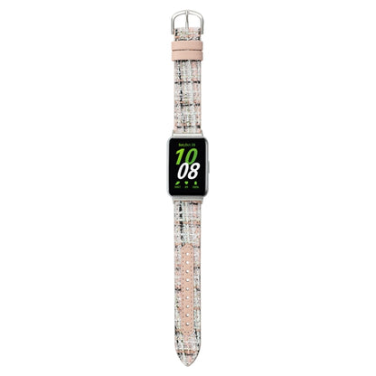 For Samsung Galaxy Fit 3 Woolen Leather Watch Band(Light Pink) - Watch Bands by PMC Jewellery | Online Shopping South Africa | PMC Jewellery