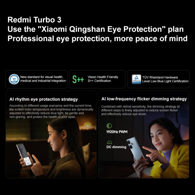 Xiaomi Redmi Turbo 3, 16GB+1TB, 6.67 inch Xiaomi HyperOS Snapdragon 8s Gen 3 Octa Core 3.0GHz, NFC, Network: 5G, Support Google Play(Black) - free shipping - PMC TechLife - Order now!