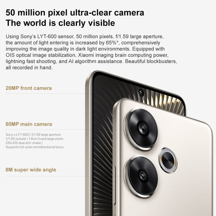 Xiaomi Redmi Turbo 3, 16GB+1TB, 6.67 inch Xiaomi HyperOS Snapdragon 8s Gen 3 Octa Core 3.0GHz, NFC, Network: 5G, Support Google Play(Black) - free shipping - PMC TechLife - Order now!
