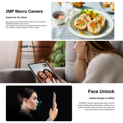 [HK Warehouse] DOOGEE T30 Max Tablet PC 12.4 inch, 8GB+512GB, Android 14 MediaTek Helio G99 Octa Core, Global Version with Google Play, EU Plug(Dark Green) - Other by DOOGEE | Online Shopping South Africa | PMC Jewellery