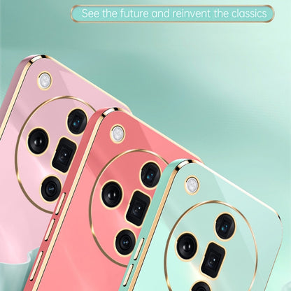 For OPPO Find X7 5G XINLI Straight 6D Plating Gold Edge TPU Phone Case(Mint Green) - Find X7 Cases by XINLI | Online Shopping South Africa | PMC Jewellery | Buy Now Pay Later Mobicred
