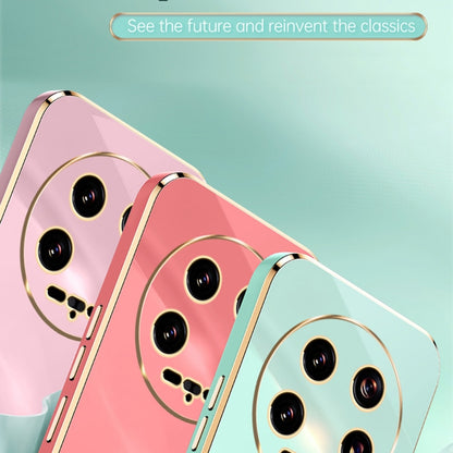 For Xiaomi 14 Ultra 5G XINLI Straight Edge 6D Electroplate TPU Phone Case(Pink) - 14 Ultra Cases by XINLI | Online Shopping South Africa | PMC Jewellery | Buy Now Pay Later Mobicred