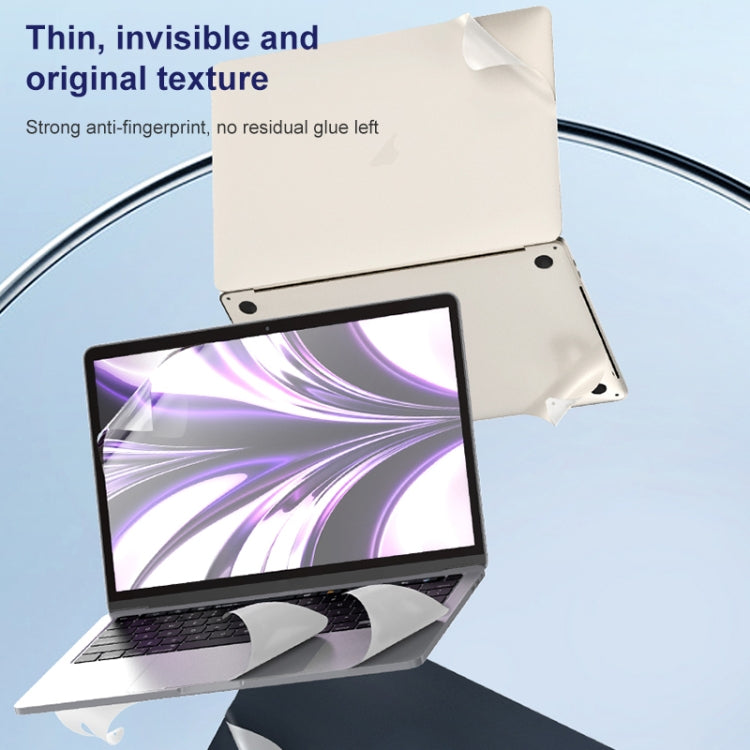 For MacBook Air 13.6 inch A2681 2022 ZGA 5 in 1 Laptop All-round Protective Film(Black) - free shipping - PMC Jewellery - Order now!