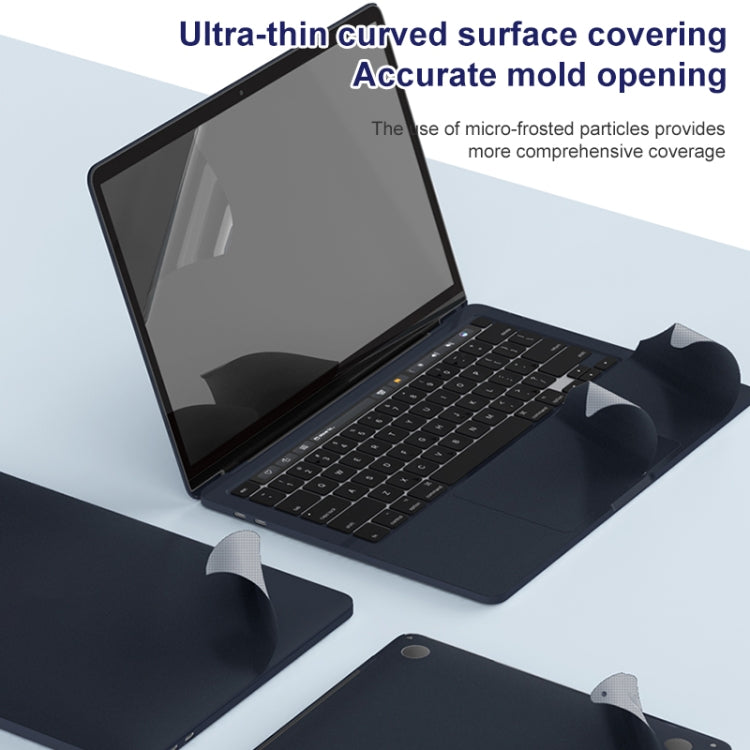 For MacBook Air 13.6 inch A2681 2022 ZGA 5 in 1 Laptop All-round Protective Film(Black) - free shipping - PMC Jewellery - Order now!
