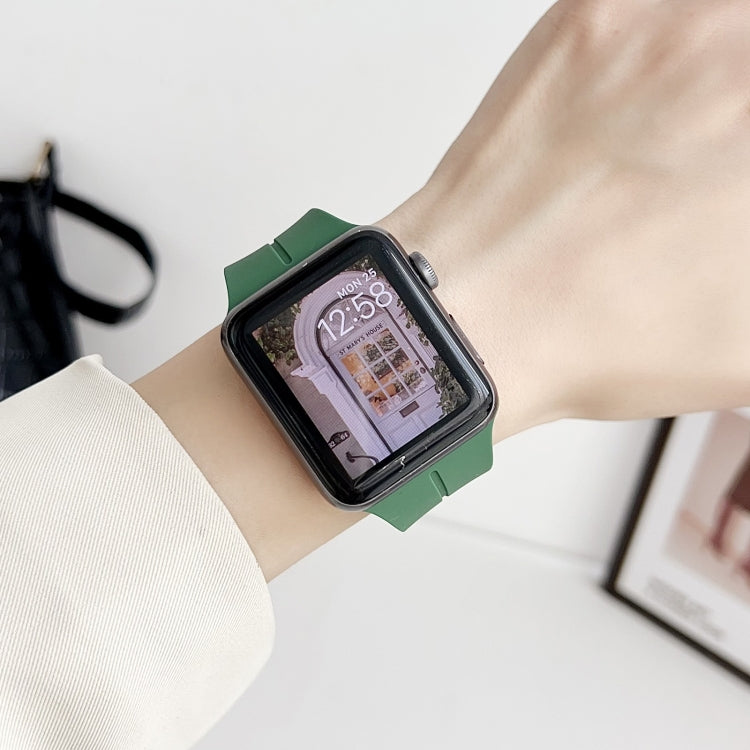 For Apple Watch Series 5 44mm Magnetic Square Buckle Silicone Watch Band(Dark Grey) - free shipping - PMC TechLife - Order now!