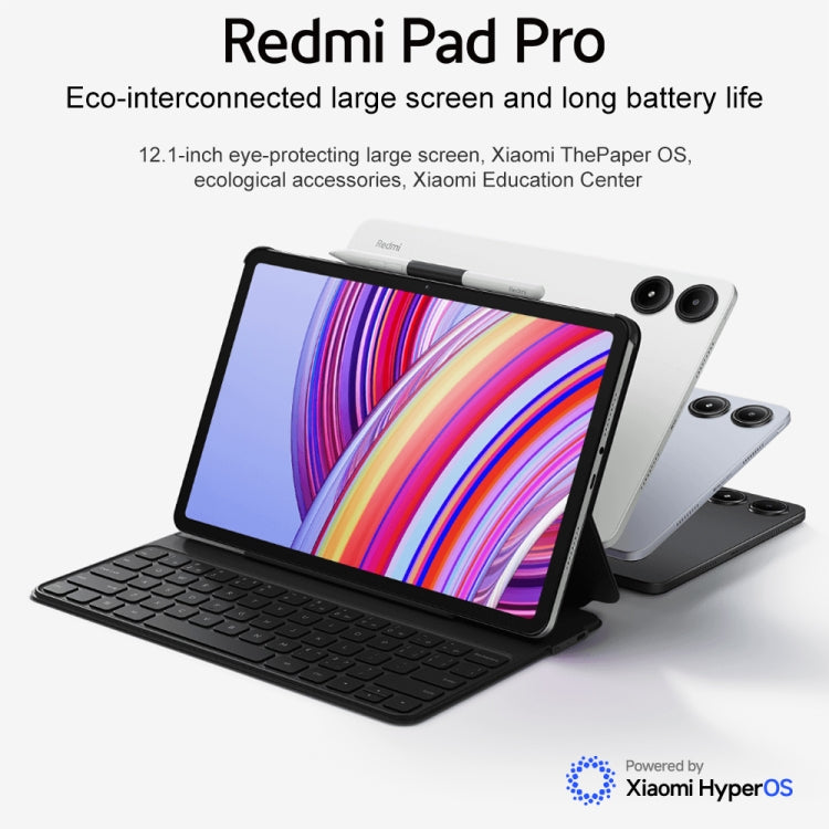 Xiaomi Redmi Pad Pro 12.1 inch Tablet PC, 8GB+128GB, HyperOS Qualcomm Snapdragon 7s Gen2 Octa Core, 10000mAh Battery(Dark Grey) - free shipping - PMC TechLife - Order now!