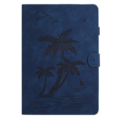 For iPad Pro 11 2024 Coconut Tree Embossed Smart Leather Tablet Case(Blue) - iPad Pro 11 2024 Cases by PMC Jewellery | Online Shopping South Africa | PMC Jewellery | Buy Now Pay Later Mobicred