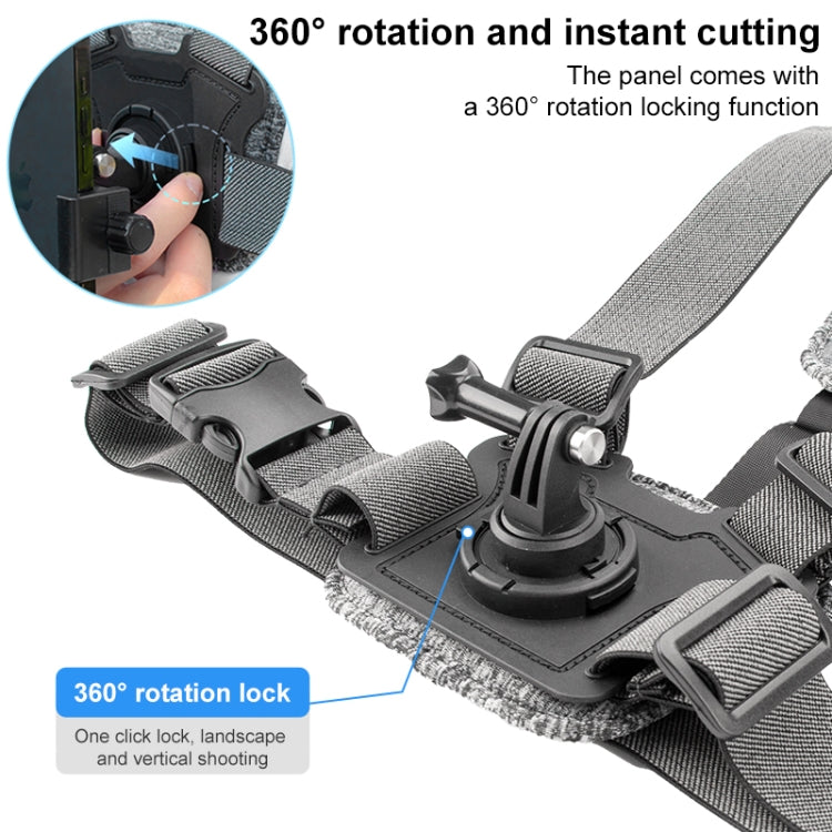 7 in 1 Phone Clamp Adjustable Body Mount Belt Chest Strap with Mount & Screw(Grey) - free shipping - PMC TechLife - Order now!