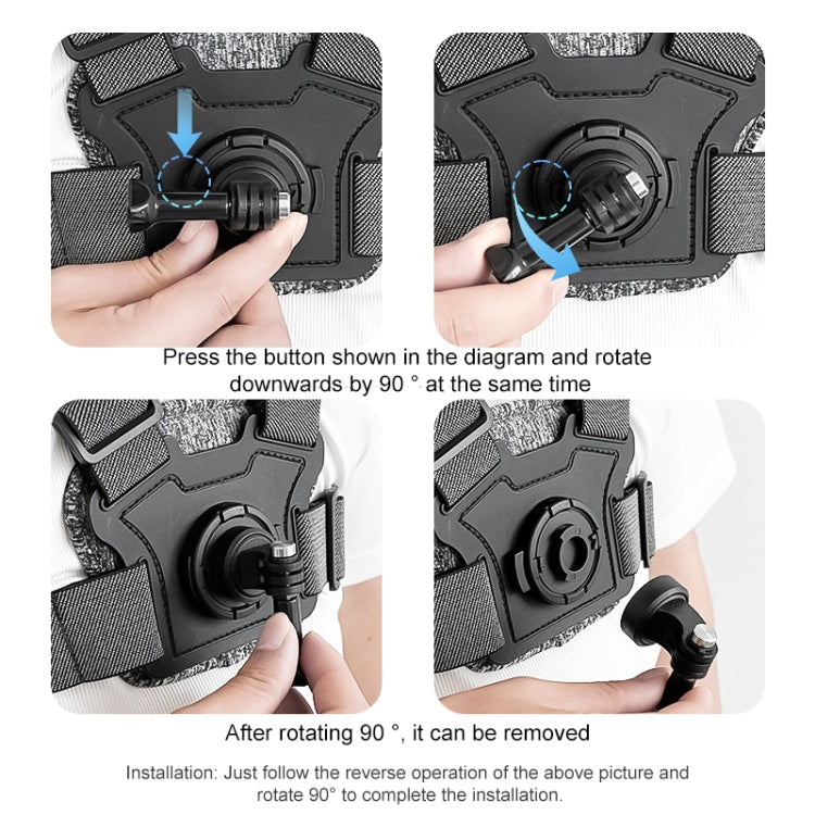 7 in 1 Phone Clamp Adjustable Body Mount Belt Chest Strap with Mount & Screw(Grey) - free shipping - PMC TechLife - Order now!