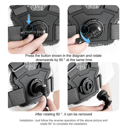 7 in 1 Phone Clamp Adjustable Body Mount Belt Chest Strap with Mount & Screw(Grey) - Chest Belt by RUIGPRO | Online Shopping South Africa | PMC Jewellery | Buy Now Pay Later Mobicred
