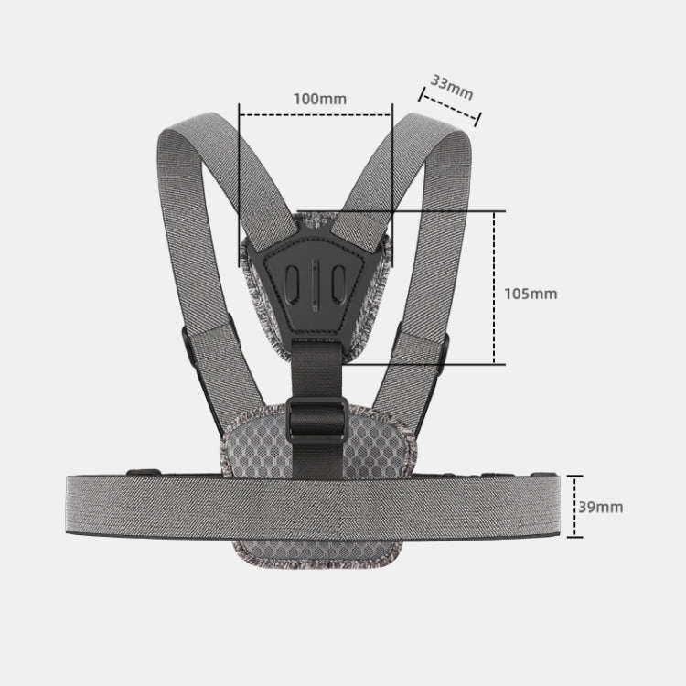 3 in 1 Adjustable Body Mount Belt Chest Strap with Mount & Screw(Grey) - Chest Belt by RUIGPRO | Online Shopping South Africa | PMC Jewellery | Buy Now Pay Later Mobicred