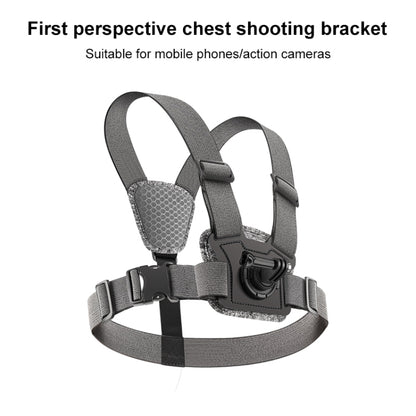 6 in 1 360 Phone Clamp Adjustable Body Mount Belt Chest Strap with Mount & Screw(Grey) - Chest Belt by RUIGPRO | Online Shopping South Africa | PMC Jewellery | Buy Now Pay Later Mobicred