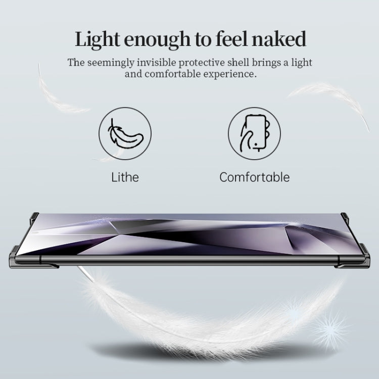 For Samsung Galaxy S23 Ultra 5G Frameless Metal Corner Pad Phone Case with Lens Film(Purple) - Galaxy S23 Ultra 5G Cases by PMC TechLife | Online Shopping South Africa | PMC TechLife