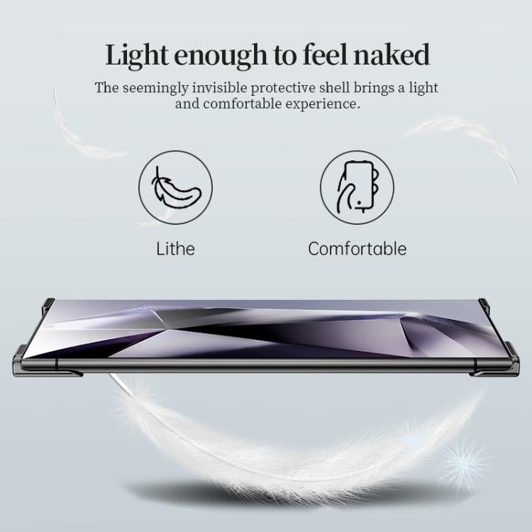For Samsung Galaxy S25 Ultra 5G Frameless Metal Corner Pad Phone Case with Lens Film(Black) - Galaxy S25 Ultra 5G Cases by PMc TechLife | Online Shopping South Africa | PMc TechLife | Buy Now Pay Later Mobicred