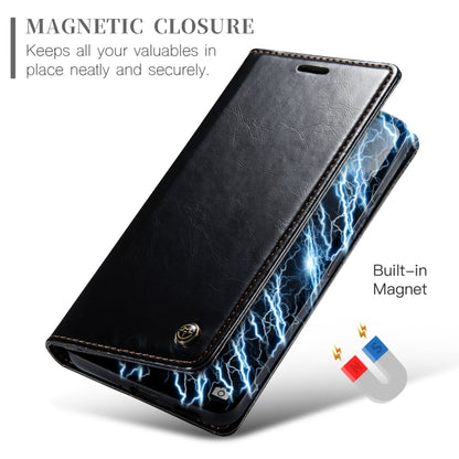 For Xiaomi Redmi 13C CaseMe 003 Crazy Horse Texture Flip Leather Phone Case(Black) - 13C Cases by CaseMe | Online Shopping South Africa | PMC Jewellery | Buy Now Pay Later Mobicred