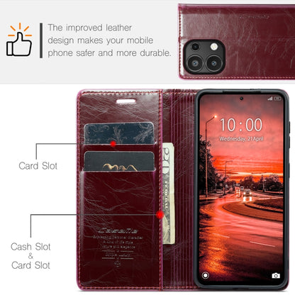 For Xiaomi Redmi Note 13 4G CaseMe 003 Crazy Horse Texture Flip Leather Phone Case(Mulberry Red) - Xiaomi Cases by CaseMe | Online Shopping South Africa | PMC Jewellery | Buy Now Pay Later Mobicred