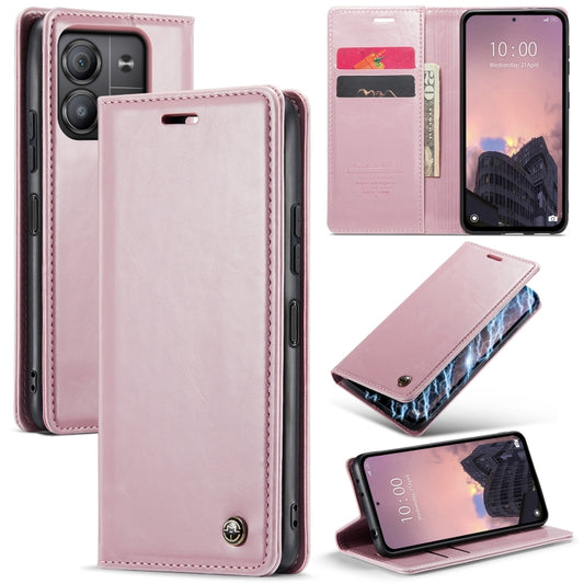 For Xiaomi Redmi Note 13 5G CaseMe 003 Crazy Horse Texture Flip Leather Phone Case(Pink) - Xiaomi Cases by CaseMe | Online Shopping South Africa | PMC Jewellery | Buy Now Pay Later Mobicred