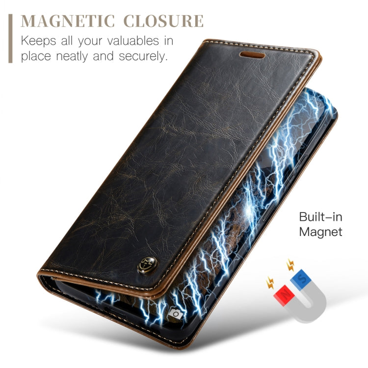 For Xiaomi Redmi Note 13 Pro 5G CaseMe 003 Crazy Horse Texture Flip Leather Phone Case(Coffee) - Xiaomi Cases by CaseMe | Online Shopping South Africa | PMC Jewellery | Buy Now Pay Later Mobicred