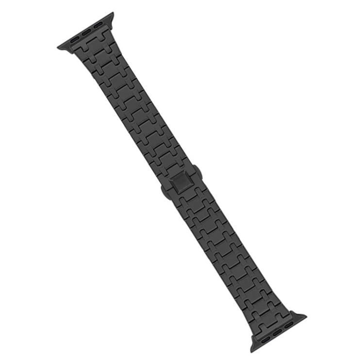 For Apple Watch Series 3 38mm Double T Stainless Steel Watch Band(Black) - free shipping - PMC TechLife - Order now!