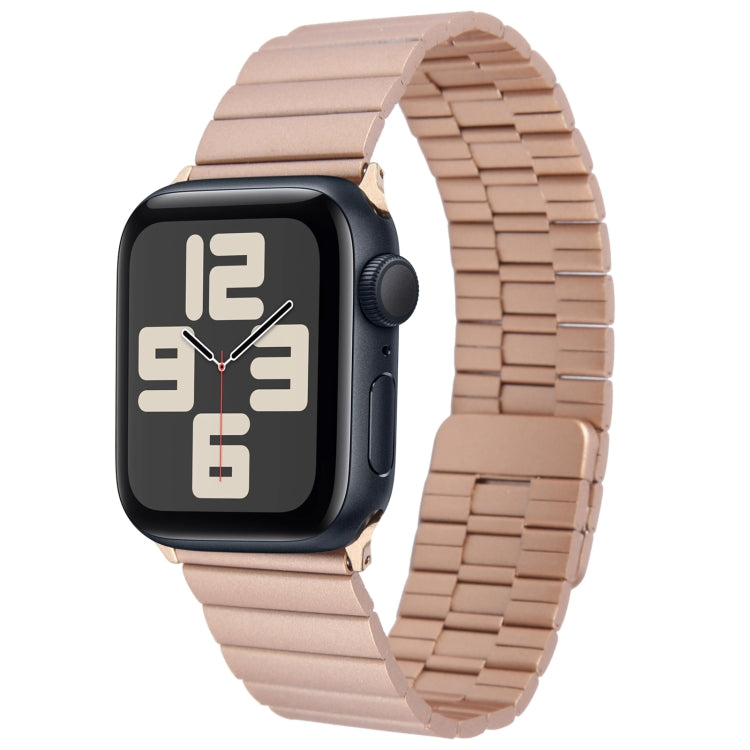 For Apple Watch SE 2023 40mm Bamboo Stainless Steel Magnetic Watch Band(Rose Gold) - free shipping - PMC TechLife - Order now!