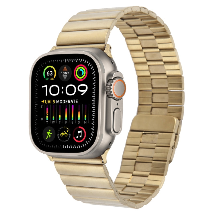 For Apple Watch Ultra 2 49mm Bamboo Stainless Steel Magnetic Watch Band(Gold) - free shipping - PMC TechLife - Order now!