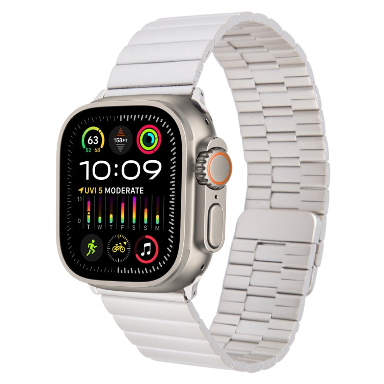 For Apple Watch Ultra 2 49mm Bamboo Stainless Steel Magnetic Watch Band(Starlight) - free shipping - PMC TechLife - Order now!