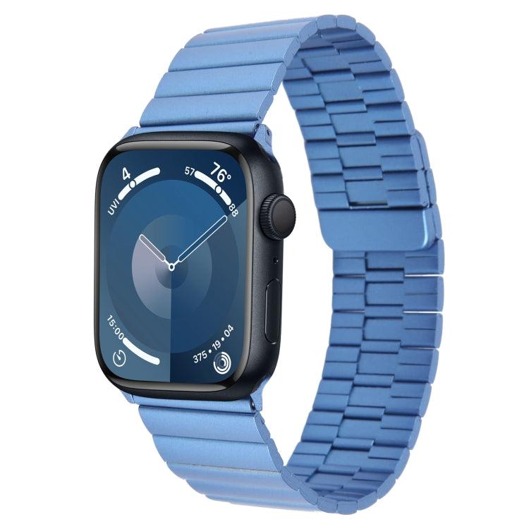 For Apple Watch Series 9 45mm Bamboo Stainless Steel Magnetic Watch Band(Blue) - free shipping - PMC TechLife - Order now!