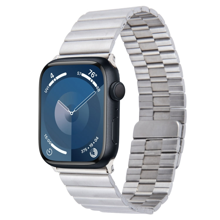 For Apple Watch Series 9 41mm Bamboo Stainless Steel Magnetic Watch Band(Sliver) - free shipping - PMC TechLife - Order now!