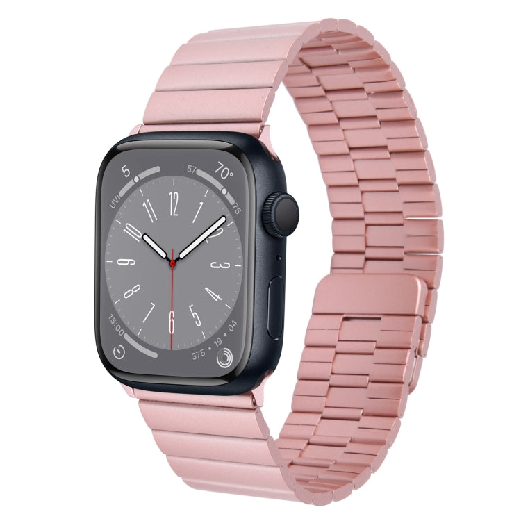 For Apple Watch Series 8 41mm Bamboo Stainless Steel Magnetic Watch Band(Pink) - free shipping - PMC TechLife - Order now!